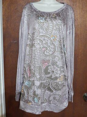 Women's colorful pullover top, Size 5XL